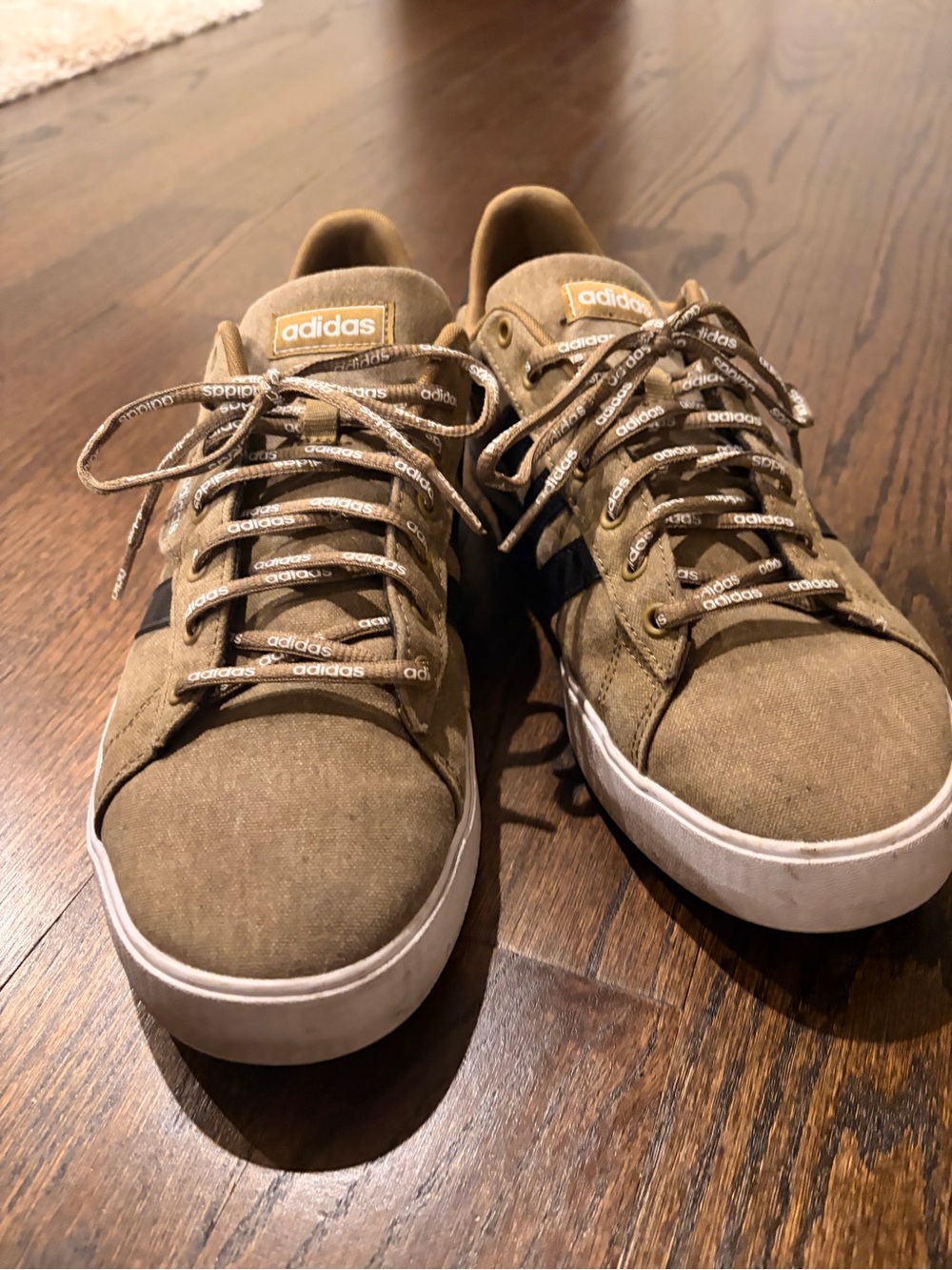 adidas Men’s Olive/Tan Canvas Low-Top Sneakers